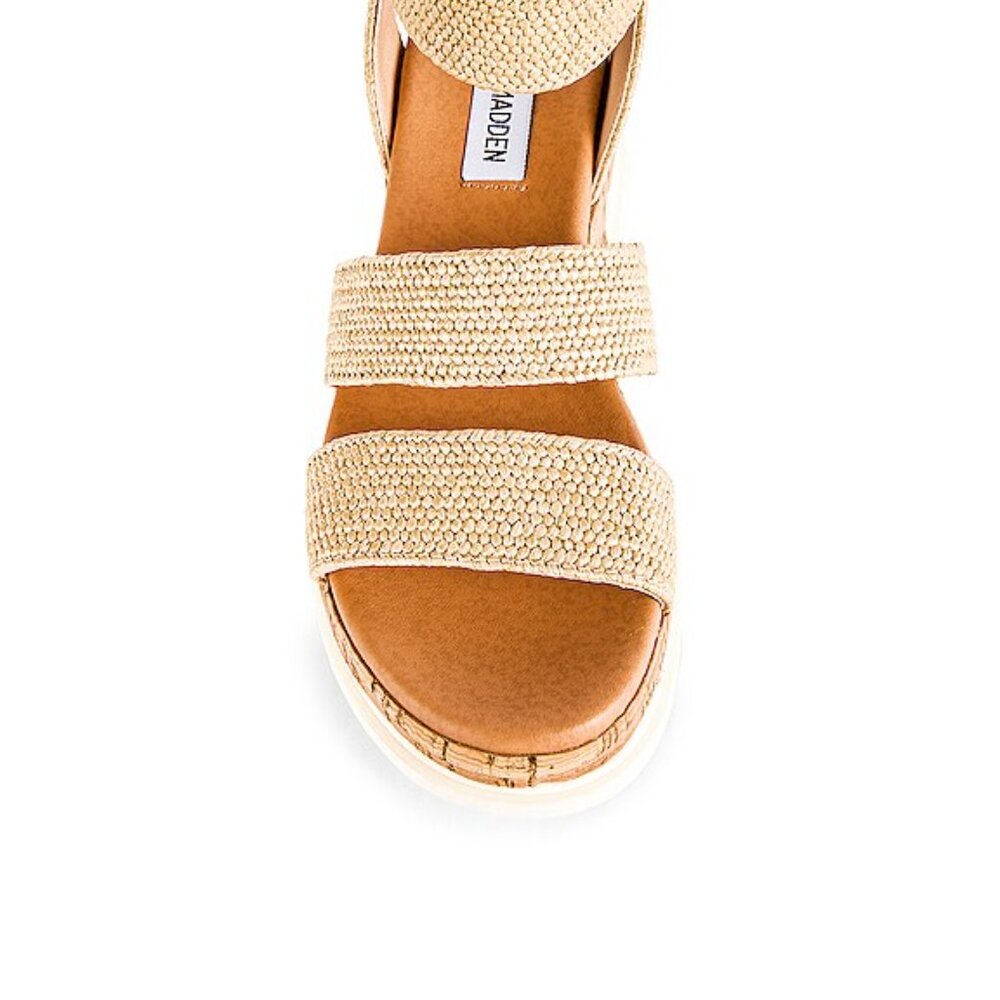 Steve Madden Bandi Espadrille Platform Sandal | Natural Raffia | Size 8.5 - Picture 7 of 16